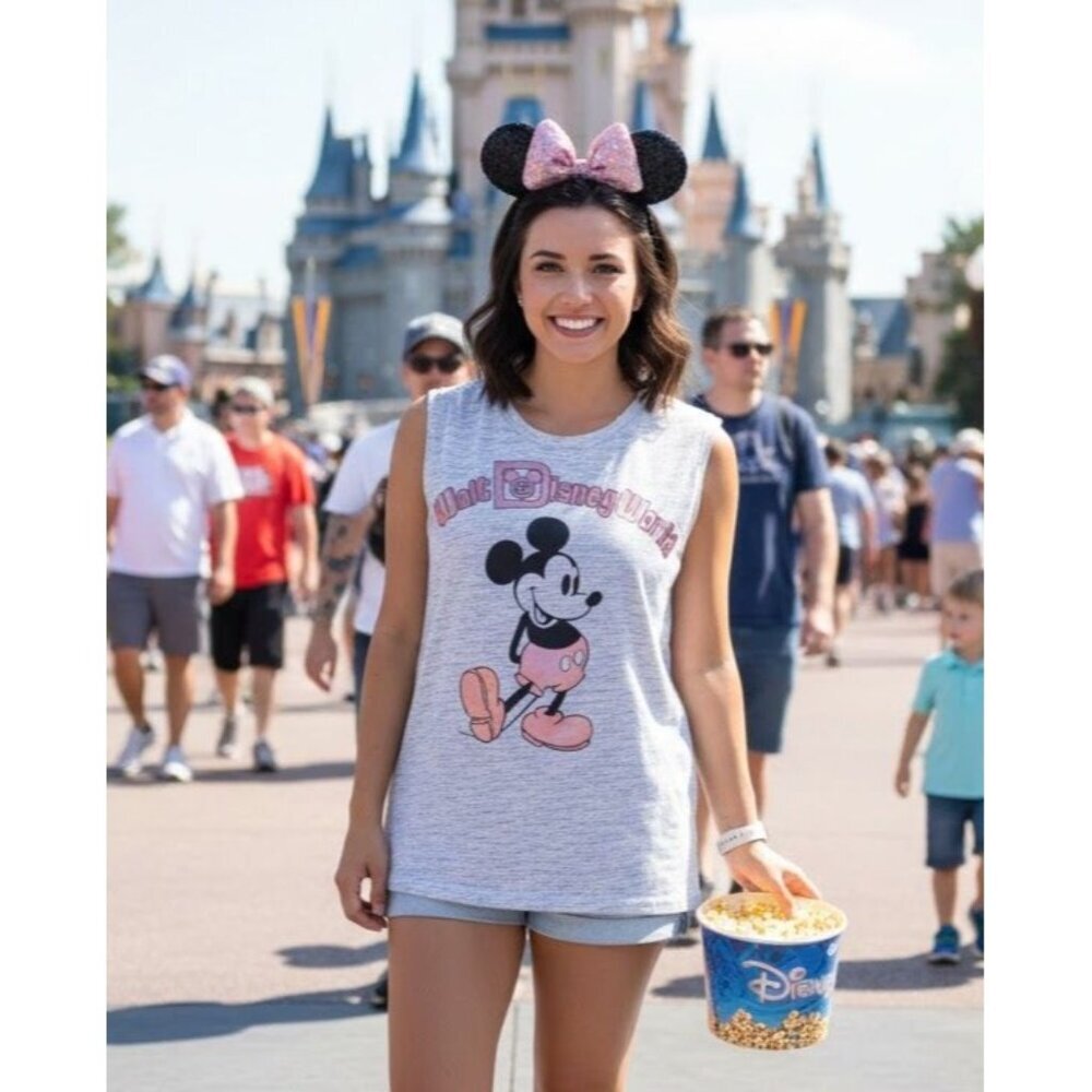 Women's - Walt Disney World Gray Mickey Mouse Tank, Size Medium